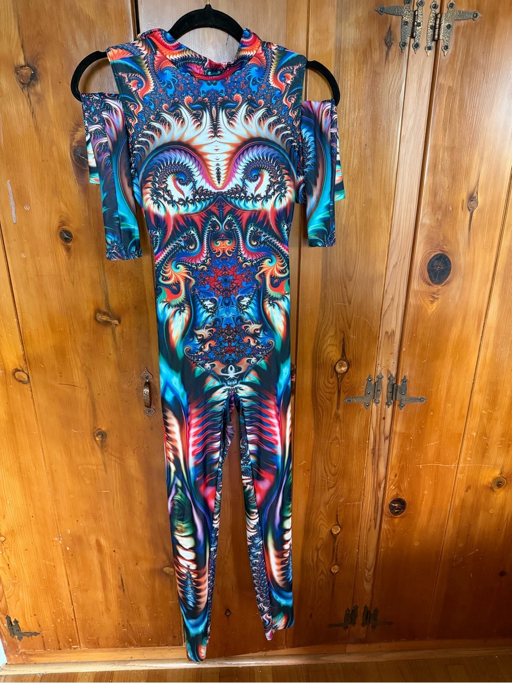 Badinka Multicolor Cold-Shoulder Jumpsuit